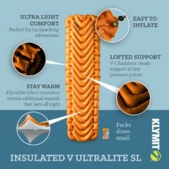 Klymit Insulated V Ultralite SL -Terre Sauvage matelas klymit insulated static v lite 03 1