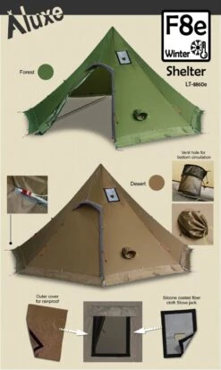 Luxe Outdoor Winter Shelter F8e 7 Luxe Outdoor Winter Shelter F8e -Terre Sauvage tipi luxe outdoor winter shelter f8e 05